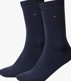 blauwe tommy hilfiger sokken th children sock th basic 2p