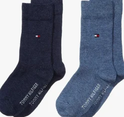 blauwe tommy hilfiger sokken th children sock th basic 2p
