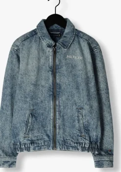 blauwe tommy hilfiger spijkerjas ivy relaxed denim jacket