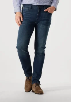 blauwe tommy hilfiger straight leg jeans core bleecker deep blue