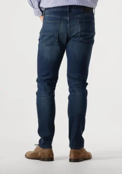 blauwe tommy hilfiger straight leg jeans core bleecker deep blue