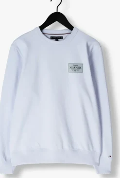 blauwe tommy hilfiger sweater monotype label sweatshirt