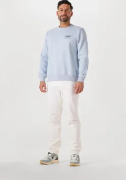 blauwe tommy hilfiger sweater monotype label sweatshirt