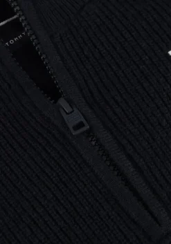 blauwe tommy hilfiger sweater turtleneck half zip sweater