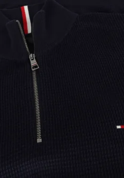 blauwe tommy hilfiger trui refined structure zi