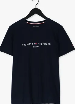 blauwe tommy hilfiger t-shirt tommy logo tee