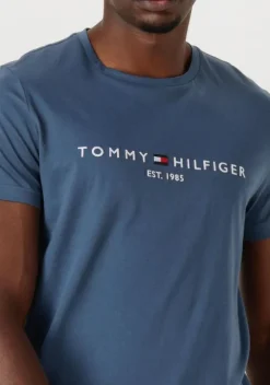 blauwe tommy hilfiger t-shirt tommy logo tee