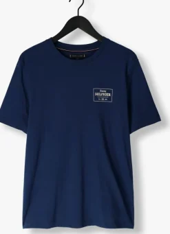blauwe tommy hilfiger t-shirt monotype printed label tee