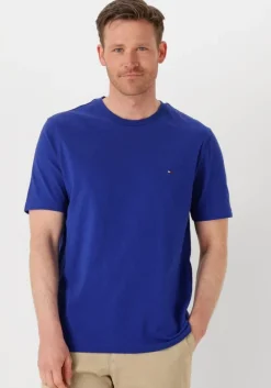 blauwe tommy hilfiger t-shirt ess seasonal reg fit solid tee