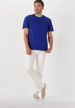 blauwe tommy hilfiger t-shirt ess seasonal reg fit solid tee