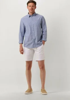 blauwe tommy jeans casual overhemd tjm reg linen blend shirt