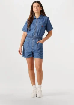 blauwe tommy jeans playsuits tjw lt denim playsuit