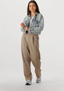 blauwe tommy jeans spijkerjas ovsz crop trucker jacket bi6012