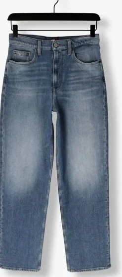 blauwe tommy jeans straight leg jeans layla hr slim str bi0134