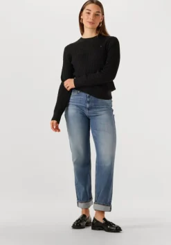 blauwe tommy jeans straight leg jeans layla hr slim str bi0134