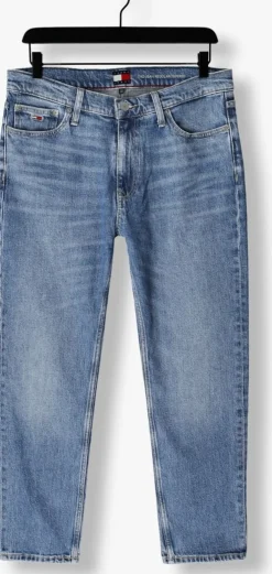 blauwe tommy jeans tapered jeans dad jeans rglr tprd cho130