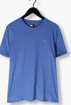 blauwe tommy jeans t-shirt tjm xslim jaspe htr tee ext