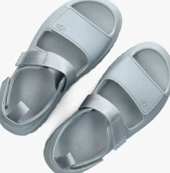 blauwe ugg platte sandalen w goldenglow