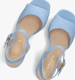 blauwe unisa sandalen met hak ney