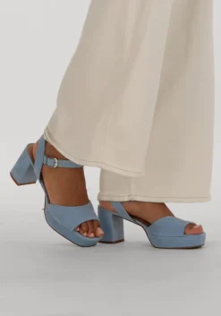 blauwe unisa sandalen met hak ney