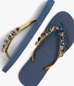 blauwe uzurii teenslippers alexia