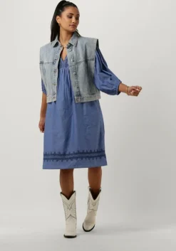 blauwe vanessa bruno mini jurk voguia