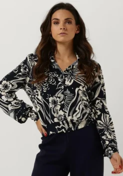 blauwe vanilia blouses swirl blouse