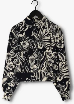 blauwe vanilia blouses swirl blouse