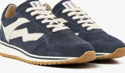 blauwe via vai lage sneakers mikki alex