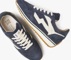 blauwe via vai lage sneakers mikki alex
