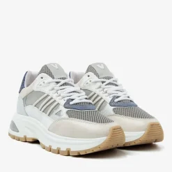 blauwe via vai lage sneakers liz dae