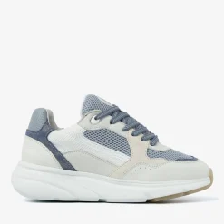 blauwe via vai lage sneakers vic celia