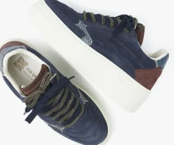 blauwe via vai lage sneakers isa josie
