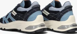 blauwe via vai lage sneakers liz finley