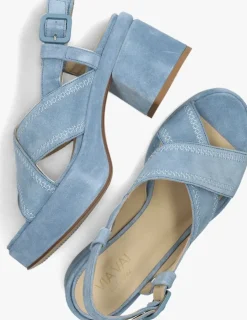 blauwe via vai sandalen elia paisley