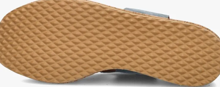 blauwe via vai sandalen met hak sissel raise