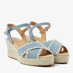 blauwe via vai sandalen met hak luisa ayla