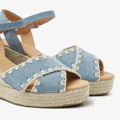 blauwe via vai sandalen met hak luisa ayla