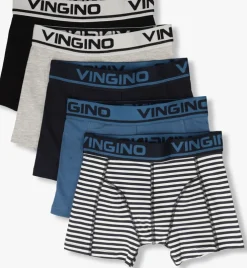 blauwe vingino ondergoed boys boxer 5pack