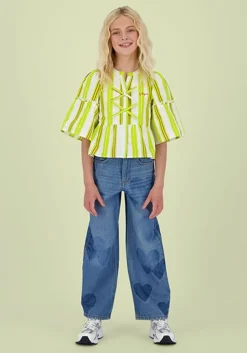 blauwe vingino straight leg jeans cassie heart