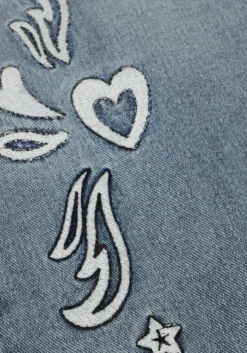 blauwe vingino wide jeans caroline