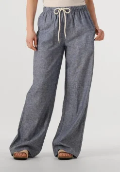 blauwe withblack wijde broek wblbrina pant