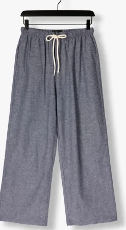 blauwe withblack wijde broek wblbrina pant