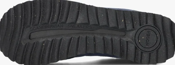 blauwe woden lage sneakers ronja plateau