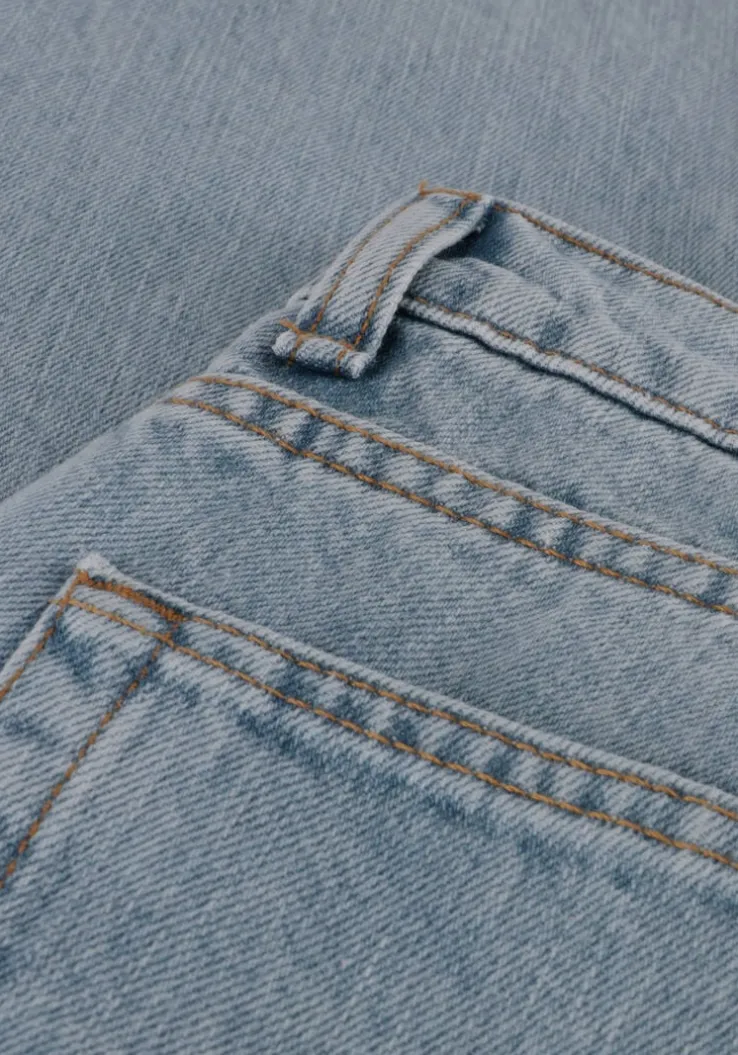 blauwe woodbird straight leg jeans doc doone jeans