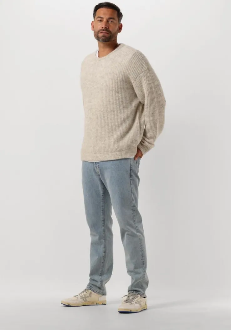 blauwe woodbird straight leg jeans doc doone jeans