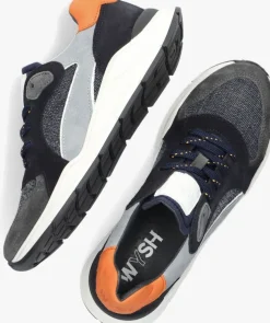 blauwe wysh lage sneakers pierre