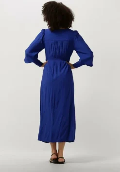 blauwe y.a.s. maxi jurk yasdrea ls long dress