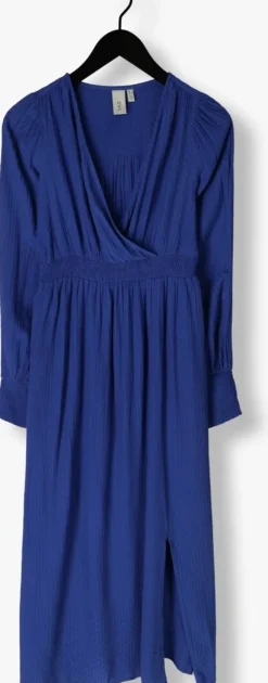 blauwe y.a.s. maxi jurk yasdrea ls long dress