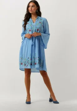 blauwe y.a.s. mini jurk yaschella 3/4 tunic dress s. fest